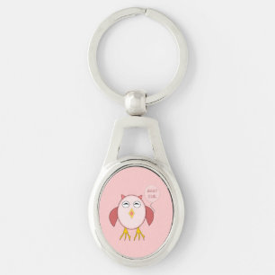 Niedlich Pink Baby Girl Owl Schlüsselanhänger