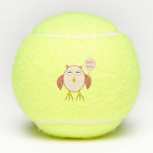 Niedlich Pink Baby Girl Owl Tennis Balls Tennisbälle