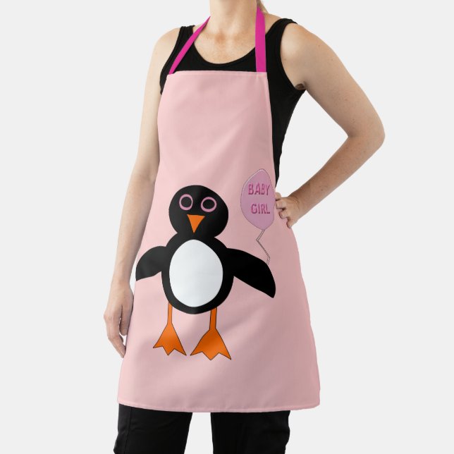 Niedlich Pink Baby Girl Penguin Schürze (InSitu)