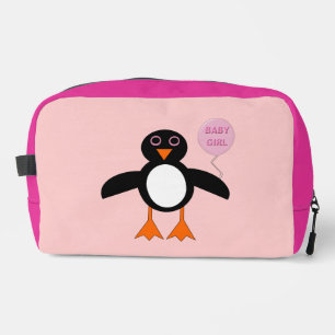Niedlich Pink Baby Girl Penguin Waschbeutel