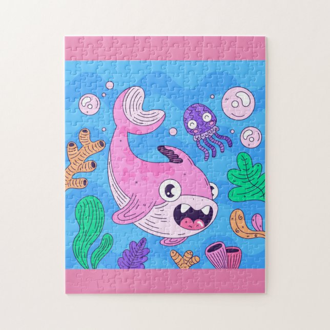 Niedlich Pink Baby Shark (Vertikal)