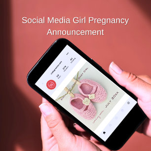 Niedlich Pink Baby Shoes Social Media Girl Schwang Ankündigung