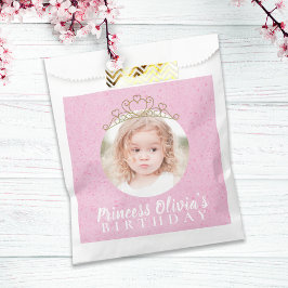 Niedlich Pink Birthday Einfaches Foto Princess Tia Geschenktütchen
