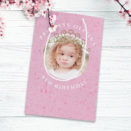 Niedlich Pink Birthday Girl Princess Tiara Simple Mittlere Geschenktüte
