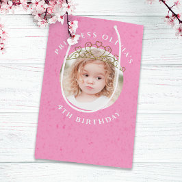 Niedlich Pink Birthday Girl Princess Tiara Simple Mittlere Geschenktüte