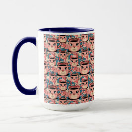Niedlich Pink Blue Bear Tasse Combo Tasse