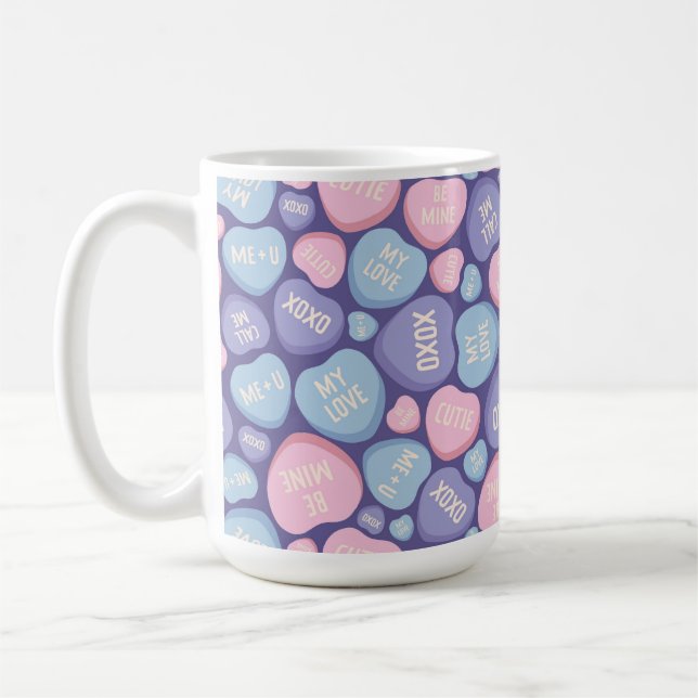 NIEDLICH PINK BLUE LILA CANDY HEARTS KAFFEETASSE (Links)