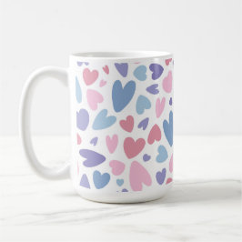 NIEDLICH PINK BLUE LILA VALENTINSTAG HERZEN KAFFEETASSE