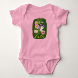 Niedlich Pink Blumenkarosserieanzug aus einem Stüc Baby Strampler