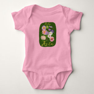 Niedlich Pink Blumenkarosserieanzug aus einem Stüc Baby Strampler