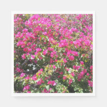 Niedlich Pink Bougainvillea Bush Print Paper Napki
