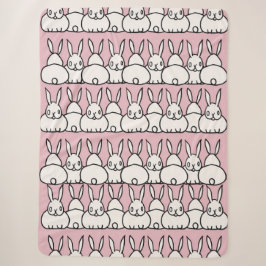 Niedlich Pink Bunny Blanket - Fleece - Sherpa Sherpadecke