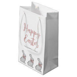 Niedlich Pink Bunny Happy Oster Kleine Geschenktüte