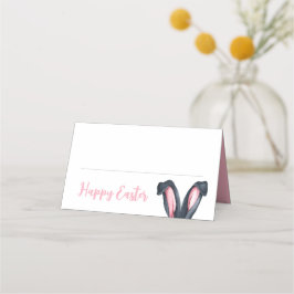 Niedlich Pink Bunny Oars Happy Osterfeier Platzkarte