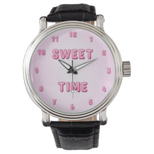 Niedlich Pink Candy Sweet Time Armbanduhr