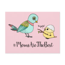 Niedlich Pink Cartoon Baby Bird Beste Mama