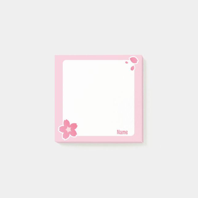 Niedlich Pink Cherry Blossom Sticky Notes Post-it Klebezettel (Vorderseite)