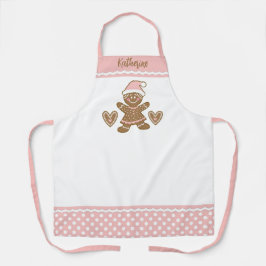 Niedlich Pink Christmas Girl Gingerbrei Cookie Sch Schürze