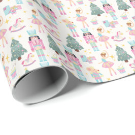 Niedlich Pink Christmas Nutcracker Ballet Geschenkpapier
