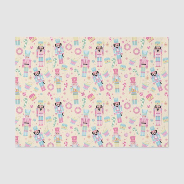 Niedlich Pink Christmas Nutcracker Ballet Seidenpapier (Vorderseite)