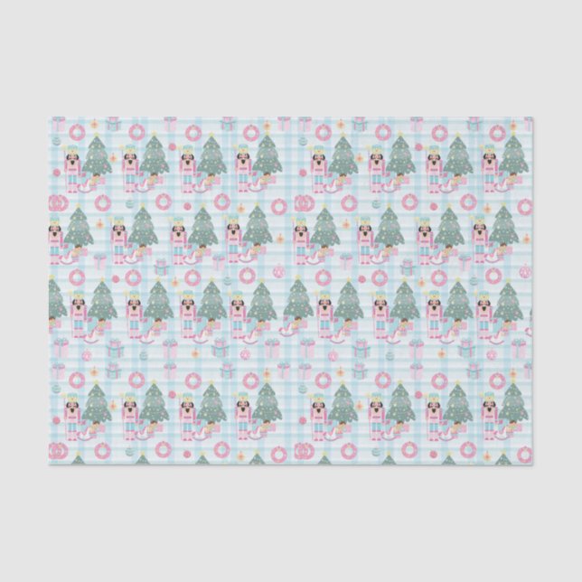 Niedlich Pink Christmas Nutcracker Ballet Seidenpapier (Vorderseite)