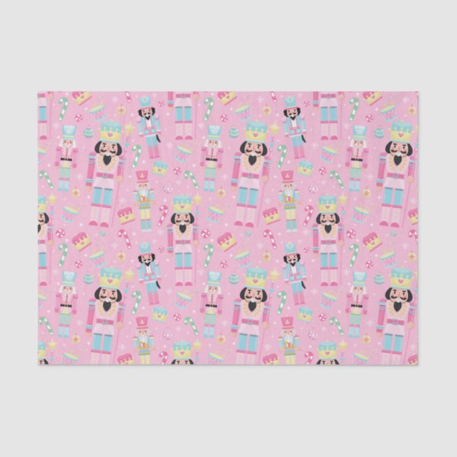 Niedlich Pink Christmas Nutcracker Ballet Seidenpapier (Vorderseite)