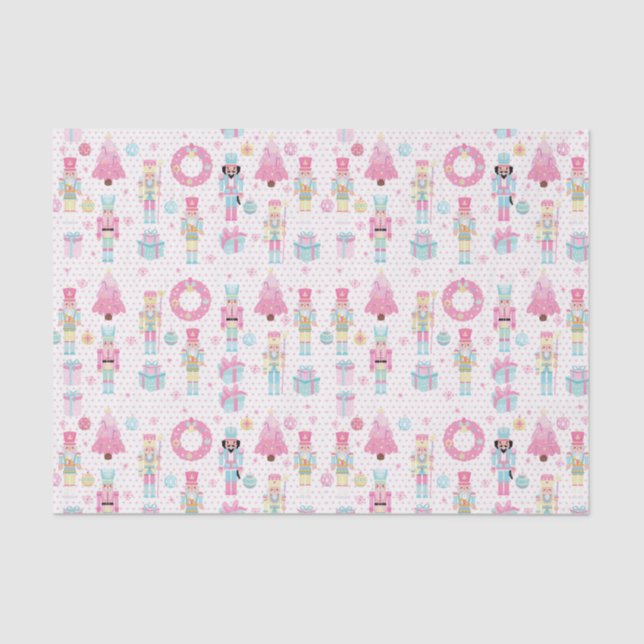 Niedlich Pink Christmas Nutcracker Ballet Seidenpapier (Vorderseite)
