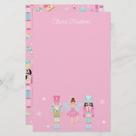 Niedlich Pink Christmas Nutcracker Personalisiert Briefpapier