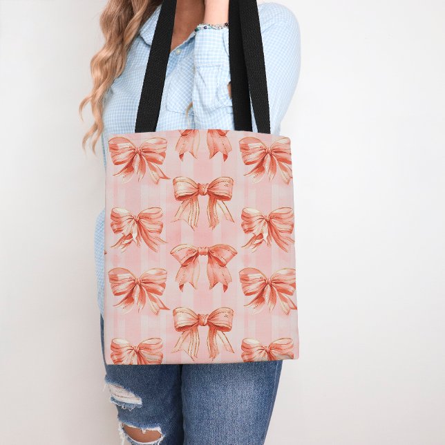 Niedlich Pink Coquette Bow Oma Chic Town Beutel Tasche (Von Creator hochgeladen)