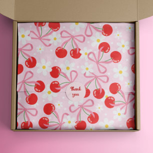 Niedlich Pink Coquette Cherry Blume Seidenpapier