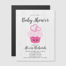 Niedlich Pink Cupcake Kawaii Kinderdusche Einladun