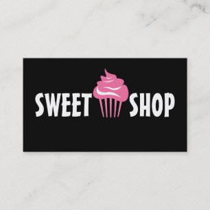 Niedlich Pink Cupcakes Cakes Catering Bäckerei Bus Visitenkarte