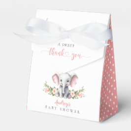 Niedlich Pink Elephant Baby Girl Dusche Vielen Dan Geschenkschachtel