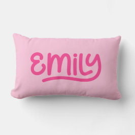 Niedlich Pink Emily Handwriting Typografy Lendenkissen