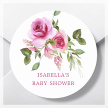Niedlich Pink Floral Baby Dusche Gefallen