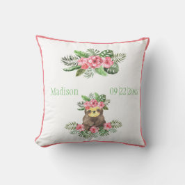 Niedlich Pink Floral Hawaiian Sloan Datum Kissen