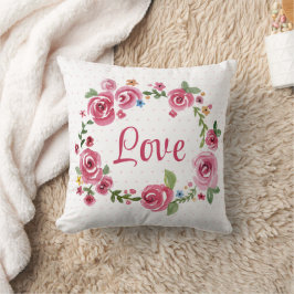 Niedlich Pink Floral Rose Polka Dot Baby Kinderzim Kissen