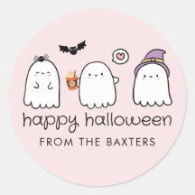 Niedlich Pink Friendly Ghosts Spooky Jahreszeit