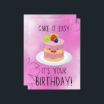 Niedlich Pink Funny Birthday Cake Gruß Karte<br><div class="desc">Dieses spielerische Design wurde durch die Freude an den Geburtstagen inspiriert, wo Lachen das süßeste Geschenk von allen ist. Mit einem fröhlichen rosafarbenen Kuchen mit einer leicht gemachten Drehung verwandelt es einen gewöhnlichen Geburtstagswunsch in einen Moment der Freude und des Vergnügens. Was diese Karte besonders macht, ist ihre Mischung aus...</div>