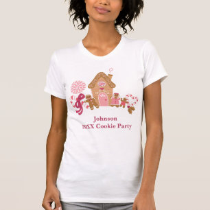 Niedlich Pink Gingerbread Candy Canes T - Shirt