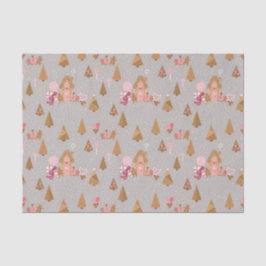 Niedlich Pink Gingerbrot Candy Cane Tissue Paper Seidenpapier