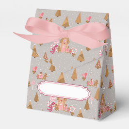 Niedlich Pink Gingerbrot House Candy Cane Geschenkschachtel