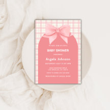 Niedlich Pink Gingham Kariert Arch Bow Girl Babydu