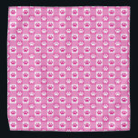 Niedlich Pink Gingham mit Paw Prints Halstuch<br><div class="desc">Verwöhnen Sie Ihr Haustier mit diesem zeitlosen rosa Gingham mit Pfoten gemusterte Bandana!</div>