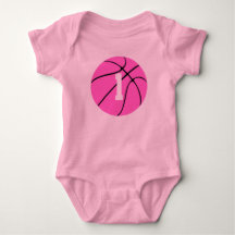 Niedlich Pink Girls Basketball Custom Baby Bodysui