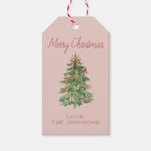 Niedlich Pink Girly Christmas Tree Geschenk Geschenkanhänger