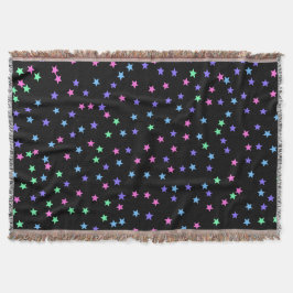 Niedlich Pink Green Blue Lila Stars Muster Decke