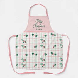 Niedlich Pink Green Retro Weihnachten Schürze