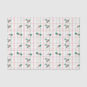 Niedlich Pink Green Retro Weihnachten Seidenpapier