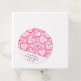 Niedlich Pink Hearts Girl Geburtstagsparty Geschenkanhänger